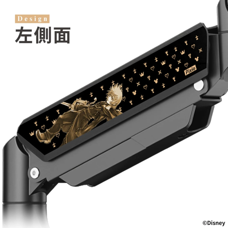 ロクサスデザインのモニターアーム左側面