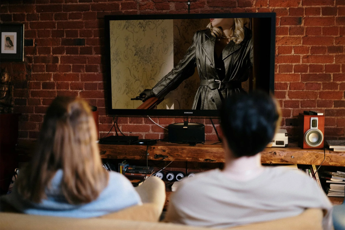 映画鑑賞の様子