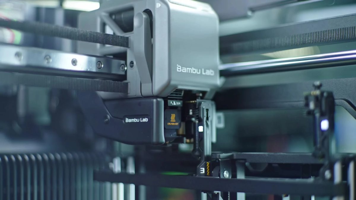 Bambu Lab製3Dプリンターの印刷ヘッド部分