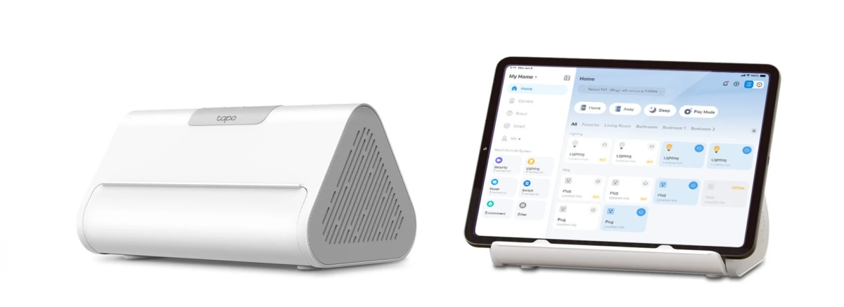 Tapoスマートホームハブとアプリ画面