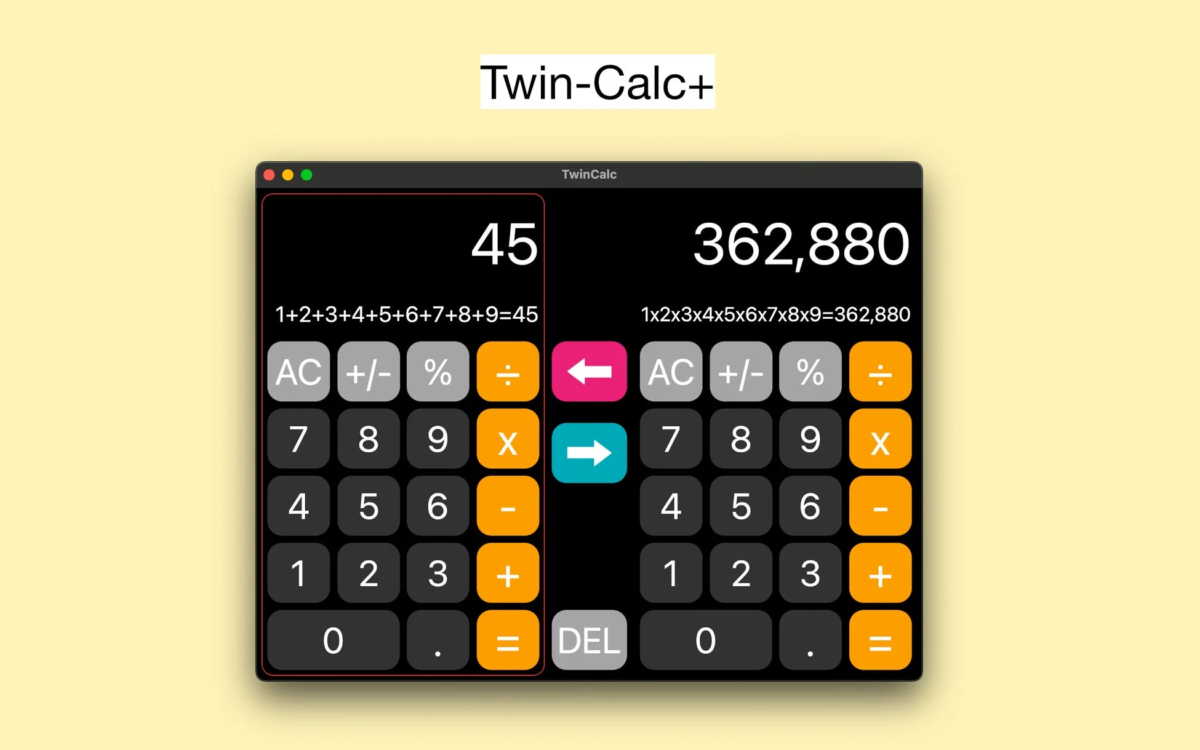 Twin-Calc+のスクリーンショット