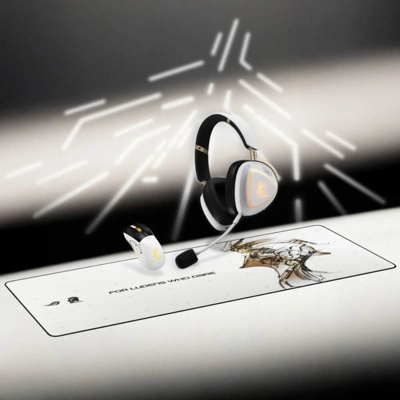 ROGゲーミングヘッドセット、マウス、マウスパッド