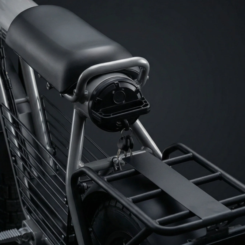 電動自転車のリアビュー