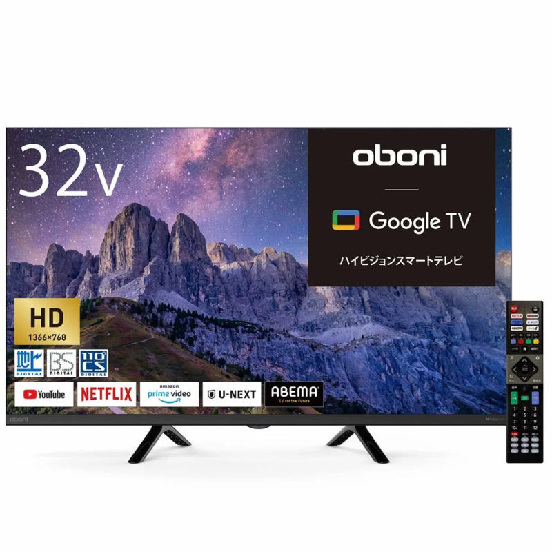 Oboni 32V型ハイビジョン液晶スマートテレビ