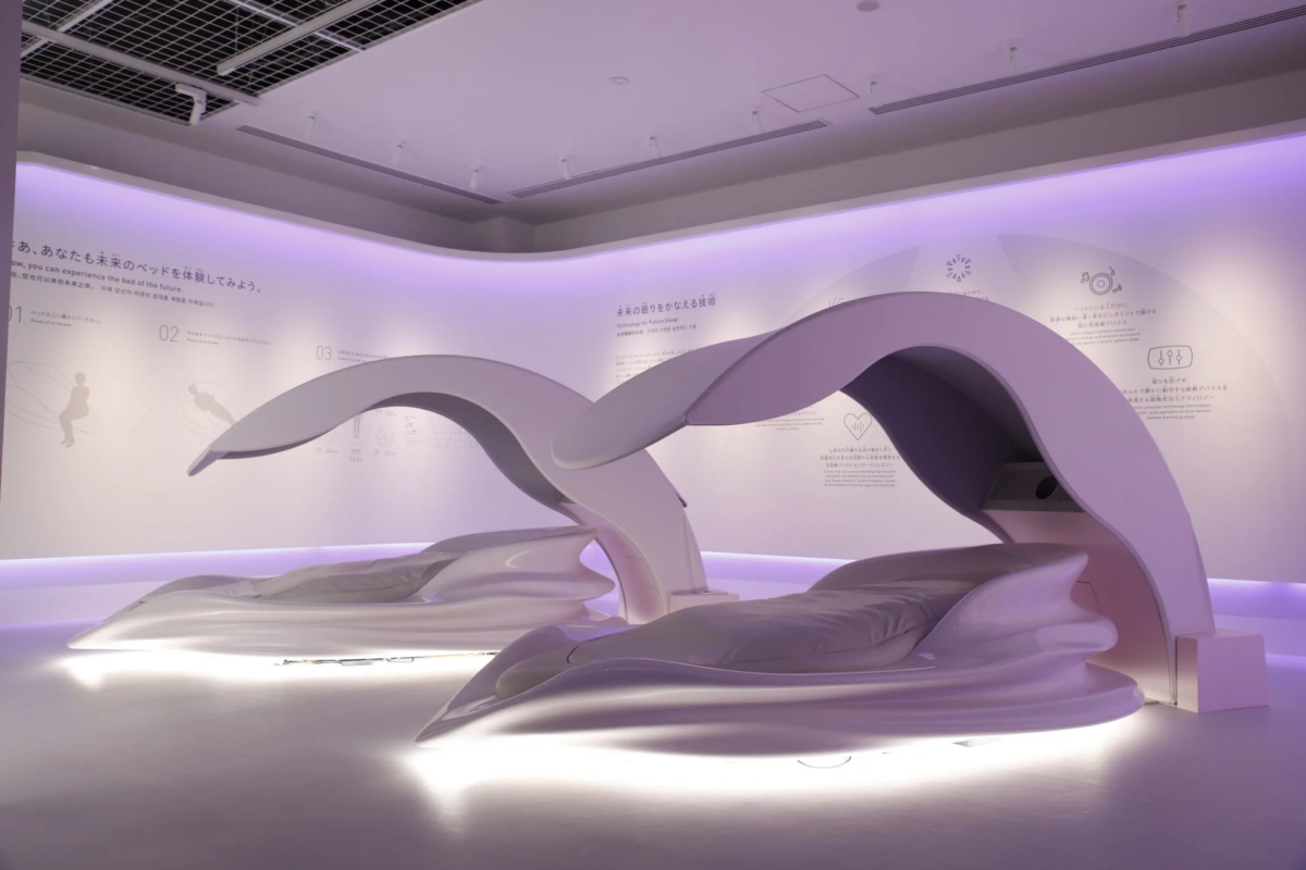 未来のベッド体験展示