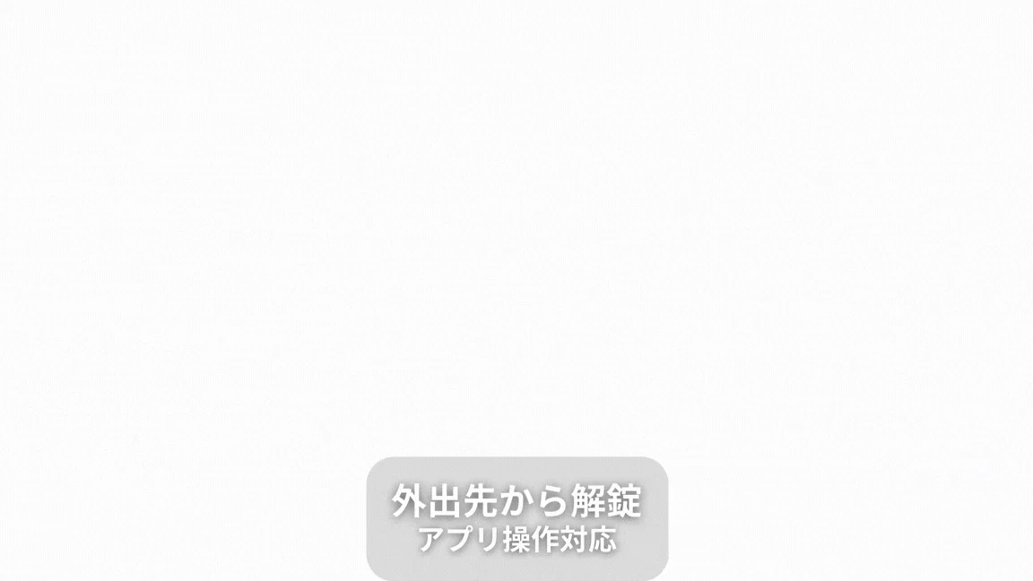 指紋・暗証番号・アプリ解錠に対応