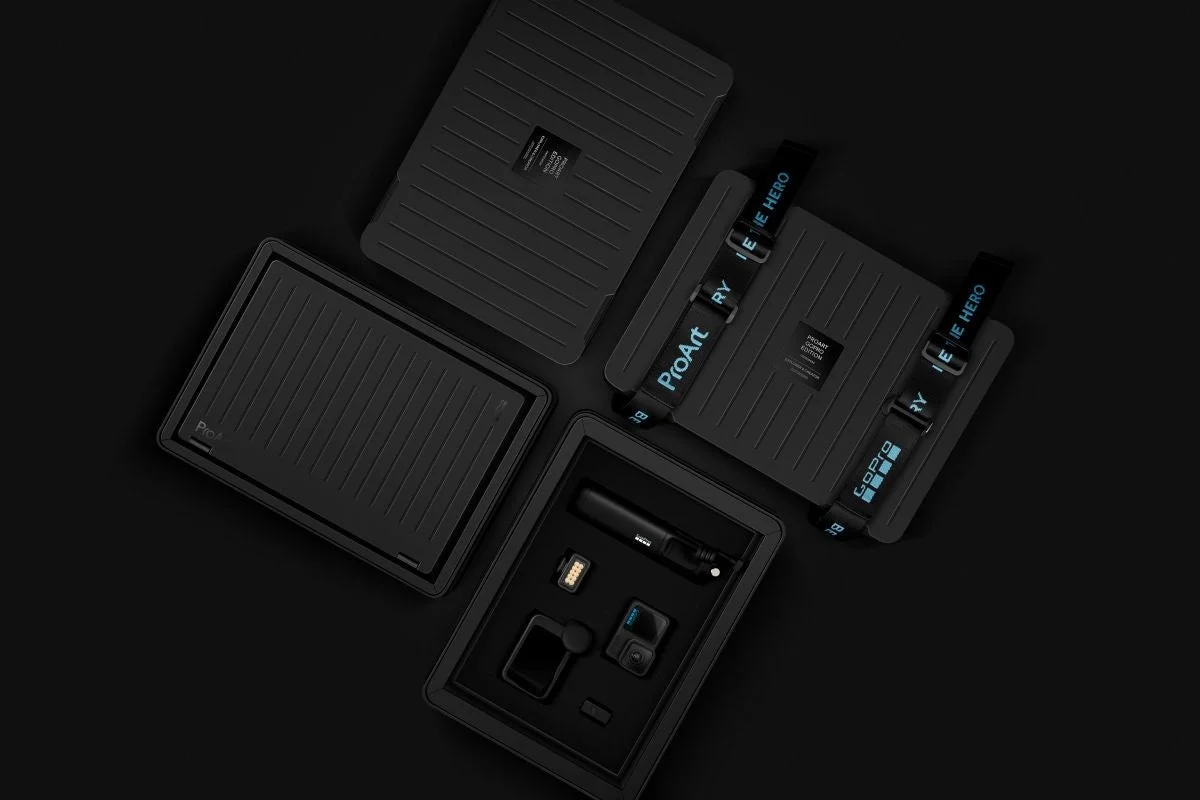 GoProとProArtのコラボレーションによるアクションカメラとアクセサリーのセット
