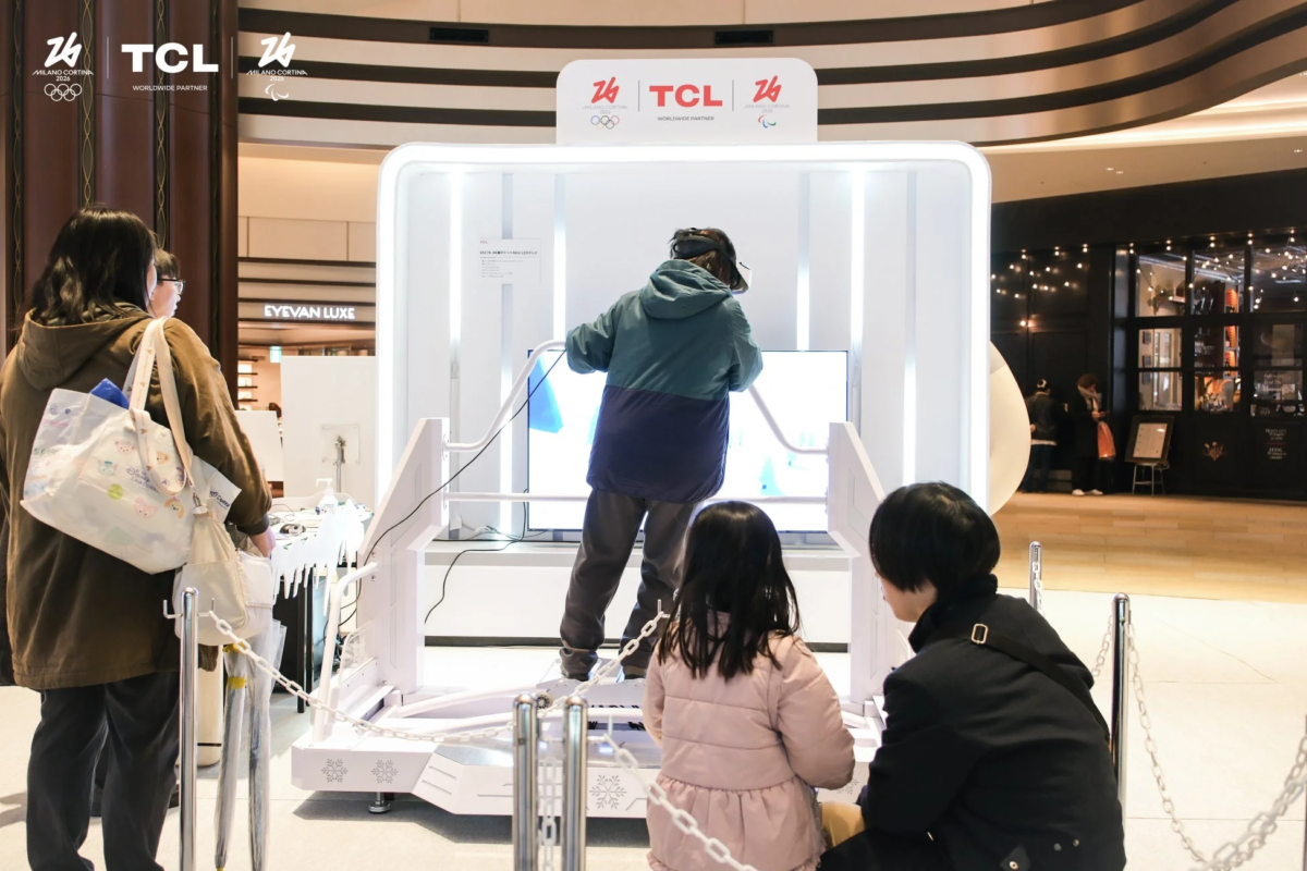 VRスキー体験の様子