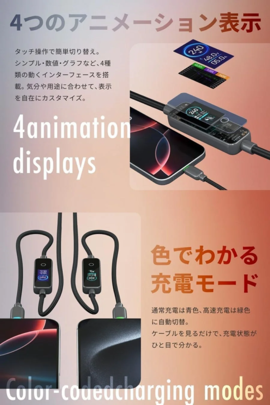 充電モード色分け