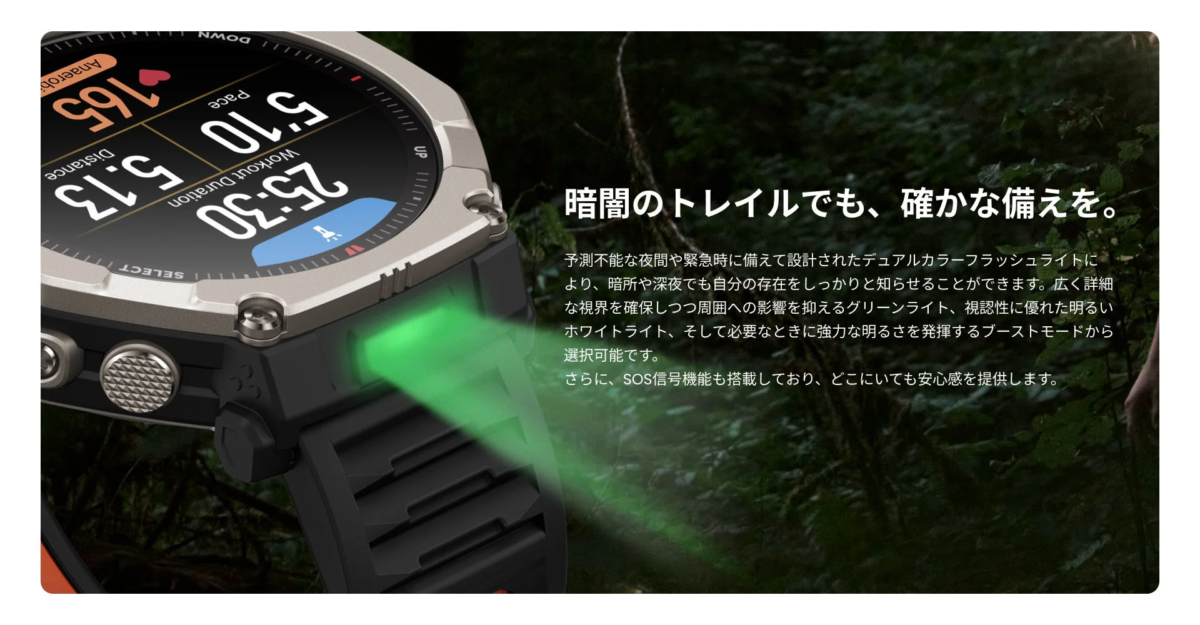暗闇のトレイルでも、確かな備えを。