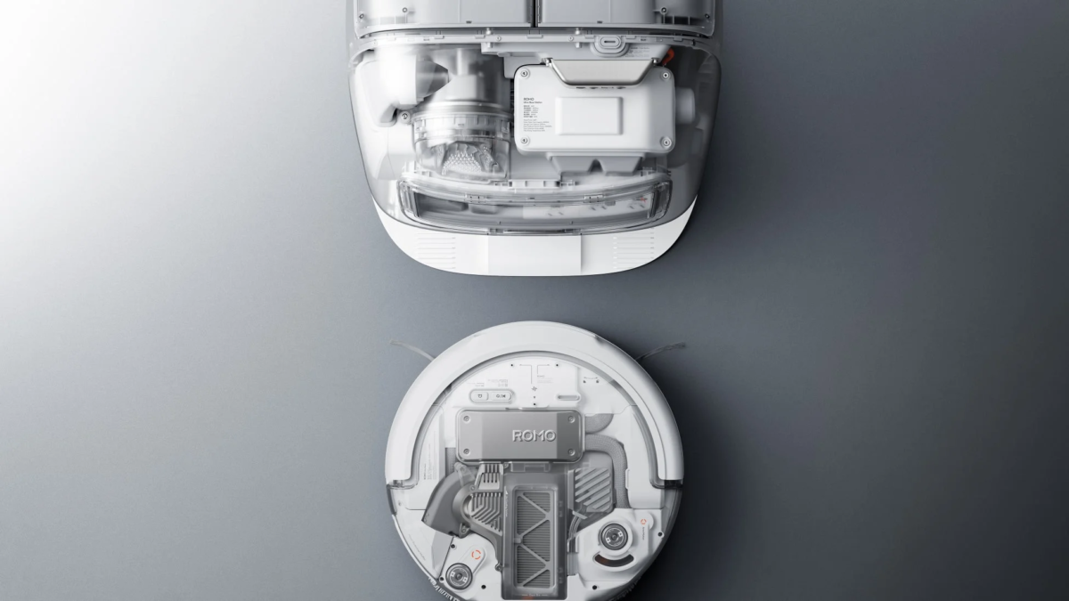 ROMOとベースステーションの分解図