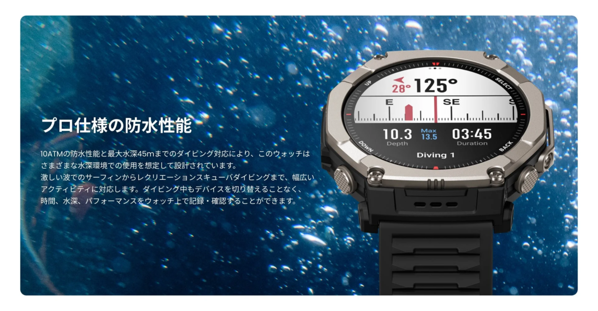 プロ仕様の防水性能