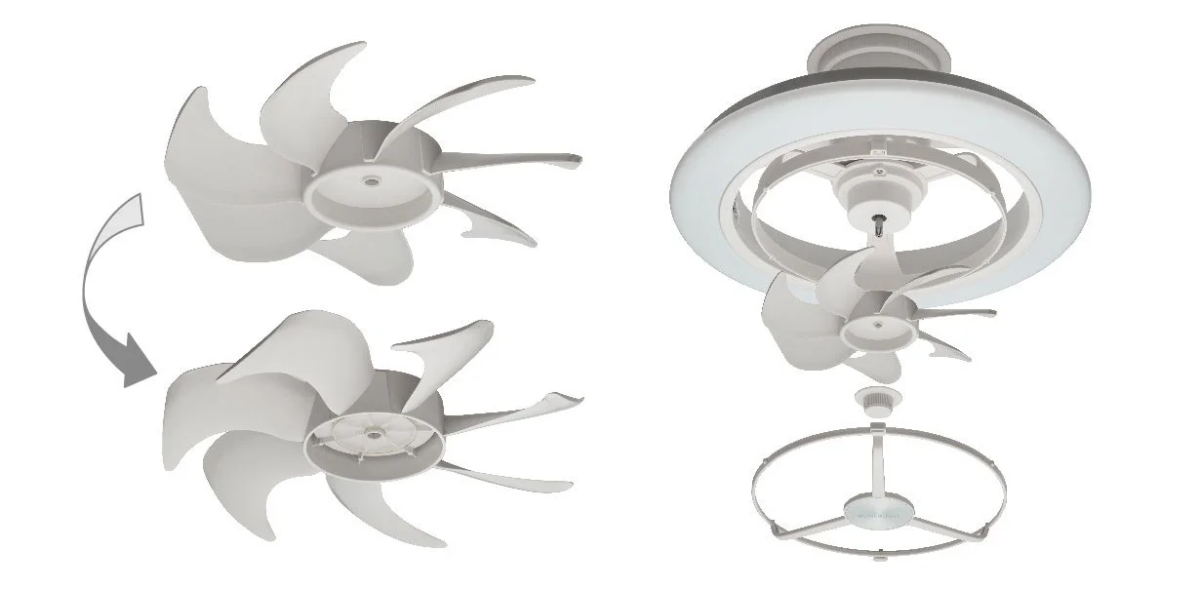 ファン部分の取り外しと構造