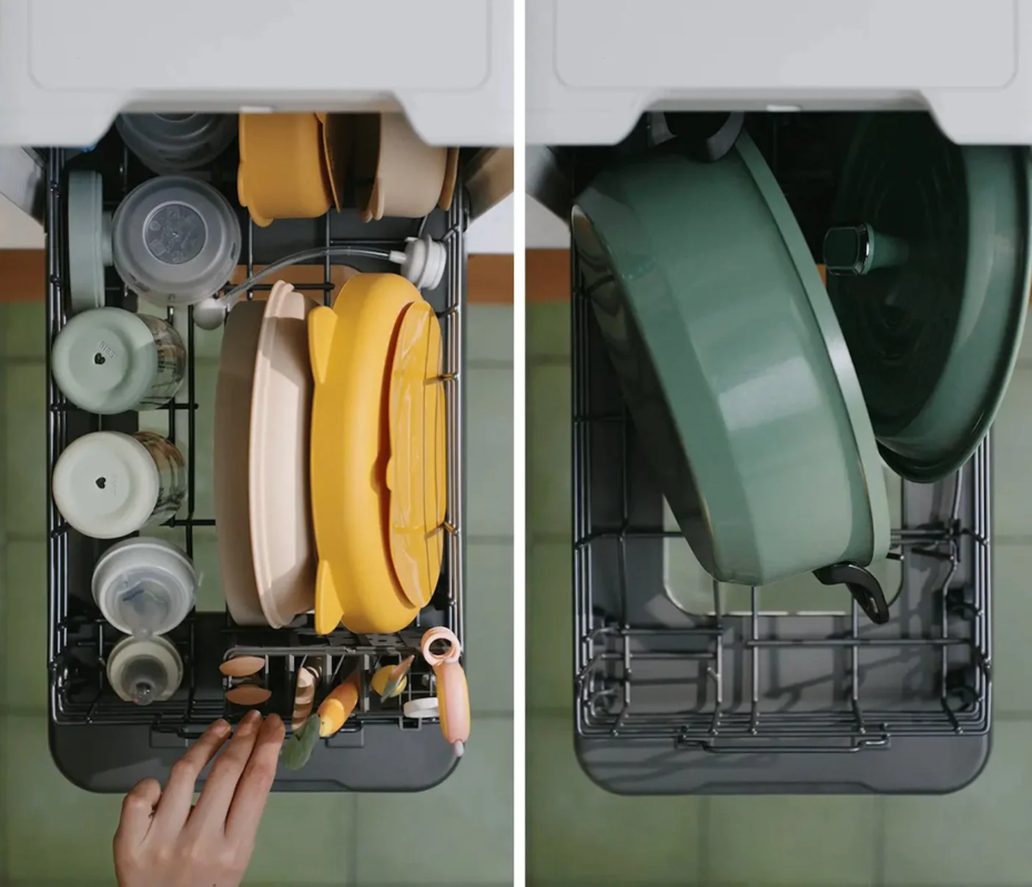 食洗機、ディッシュラック、ベビー用品、哺乳瓶、ベビー食器、鍋、キッチン用品、収納、家事、育児、台所、整理整頓、調理器具