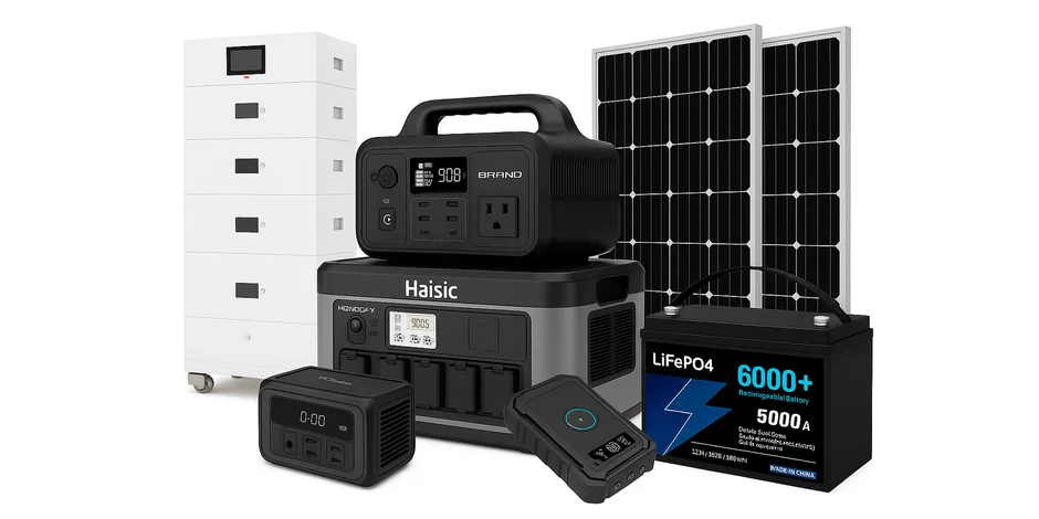 ポータブル電源、蓄電池、ソーラーパネル