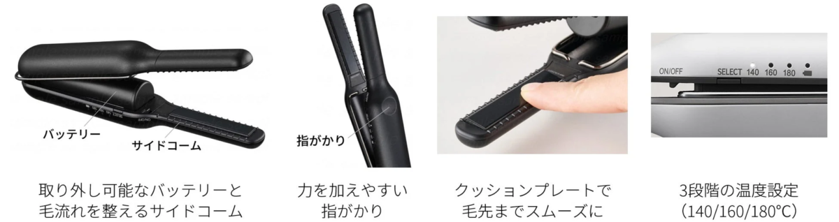 パワーモバイルコードレスアイロン＜IB-S510B＞機能説明