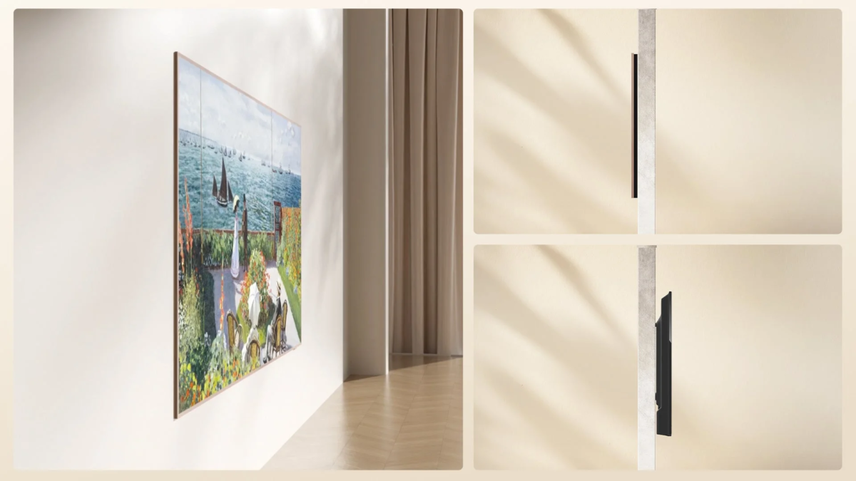 壁に溶け込むアートディスプレイ