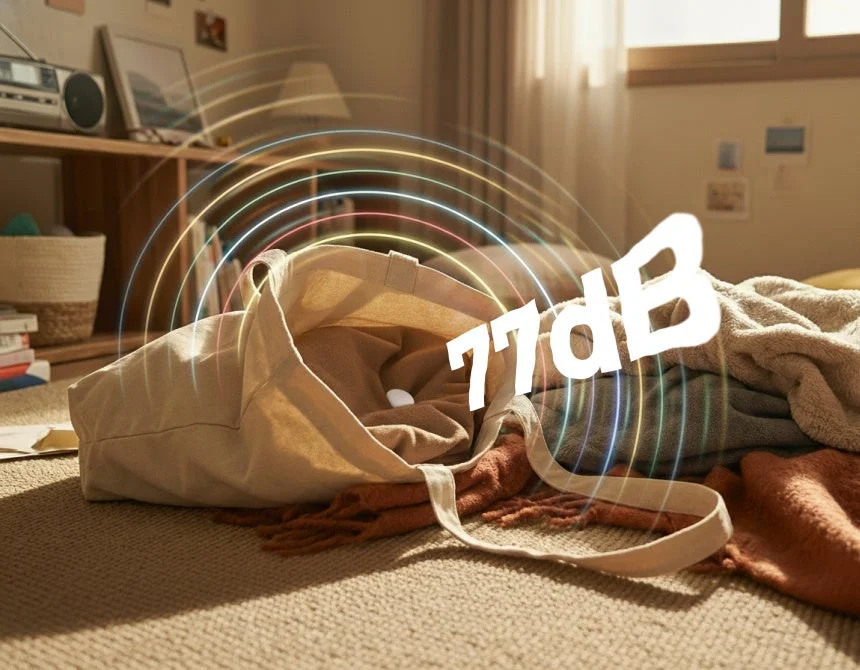 トートバッグと音波