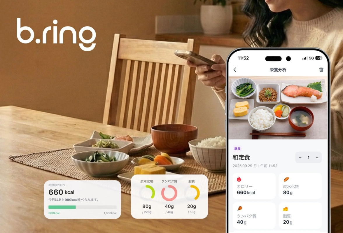 b.ring 食事分析画面