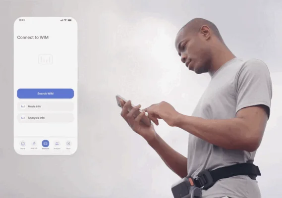 WIM S専用アプリの画面