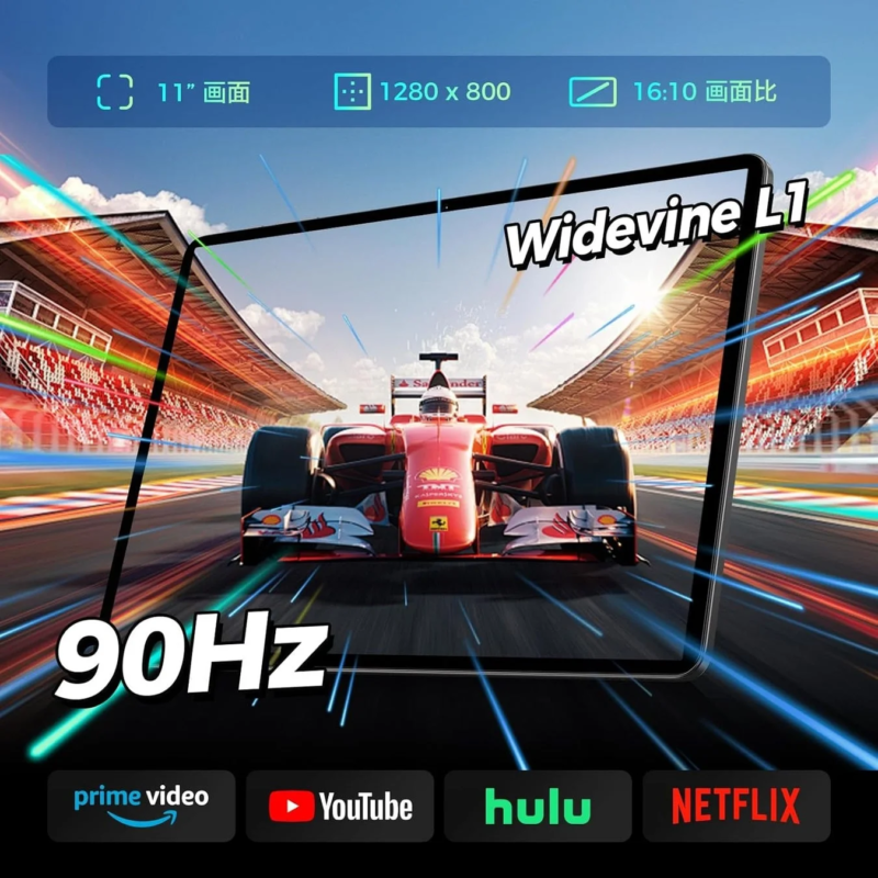 90Hz IPS大画面と動画視聴