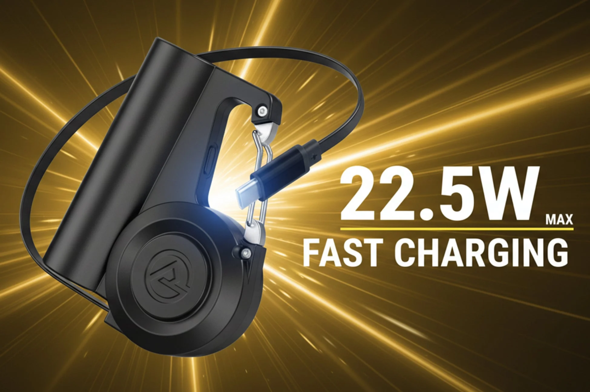 モバイルバッテリー,急速充電器,22.5W,ポータブル,カラビナ,USB-C,充電ケーブル,ガジェット,電子機器