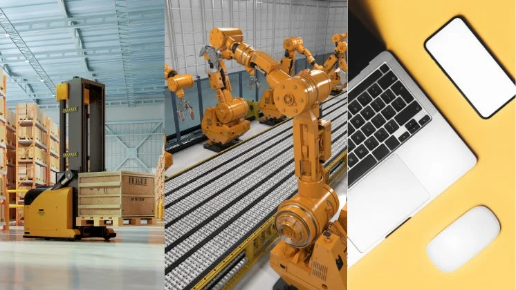 倉庫、生産ライン、デジタルデバイスへの応用例