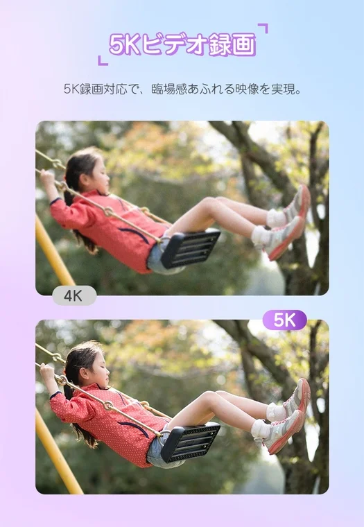 5Kビデオ録画