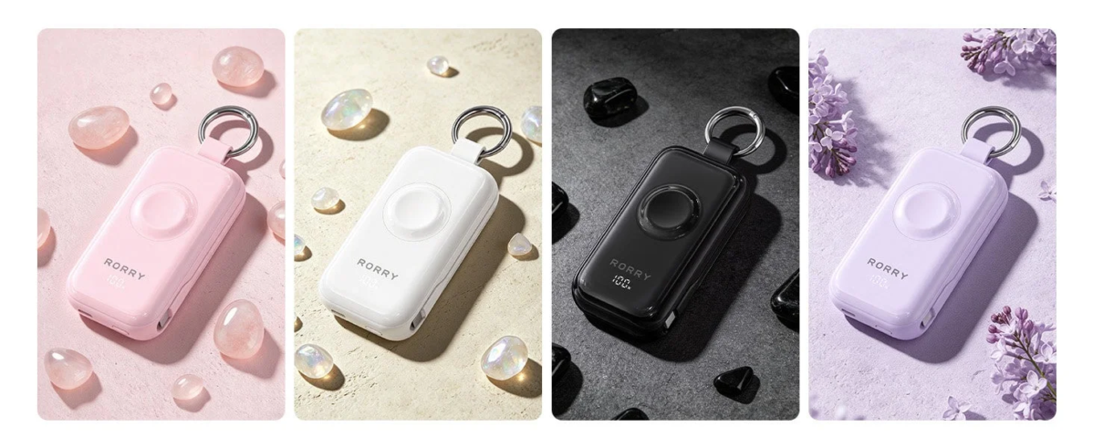 ポータブル充電器4色とスマートウォッチ充電器