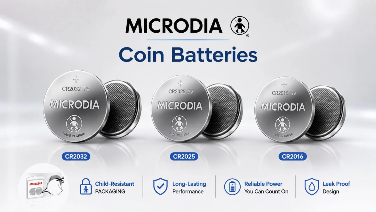 MICRODIA Coin Batteries