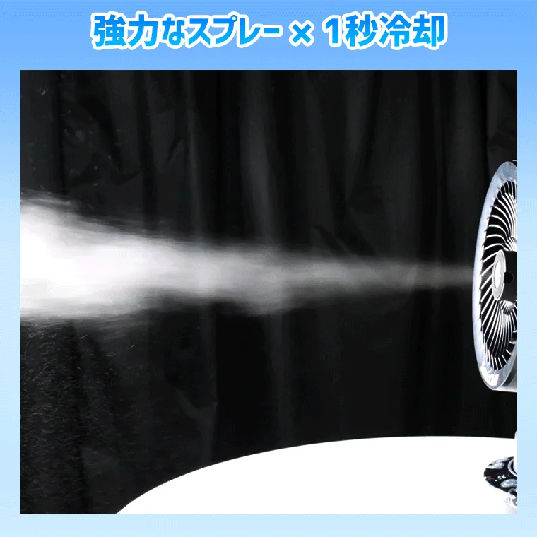 強力なスプレー × 1秒冷却