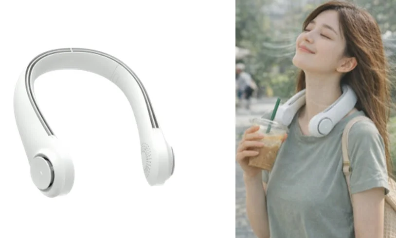ネックファン,携帯扇風機,冷却グッズ,夏