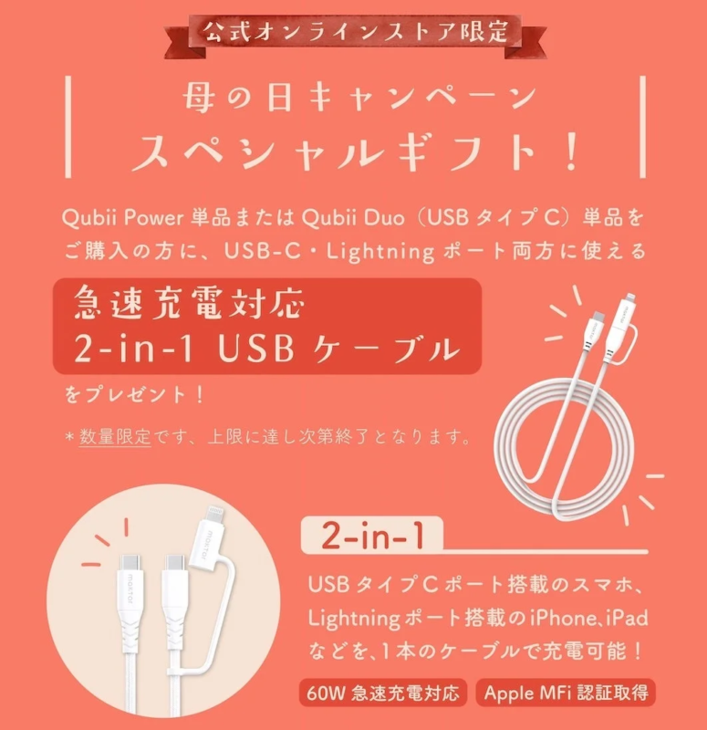 スペシャルギフト USBケーブル