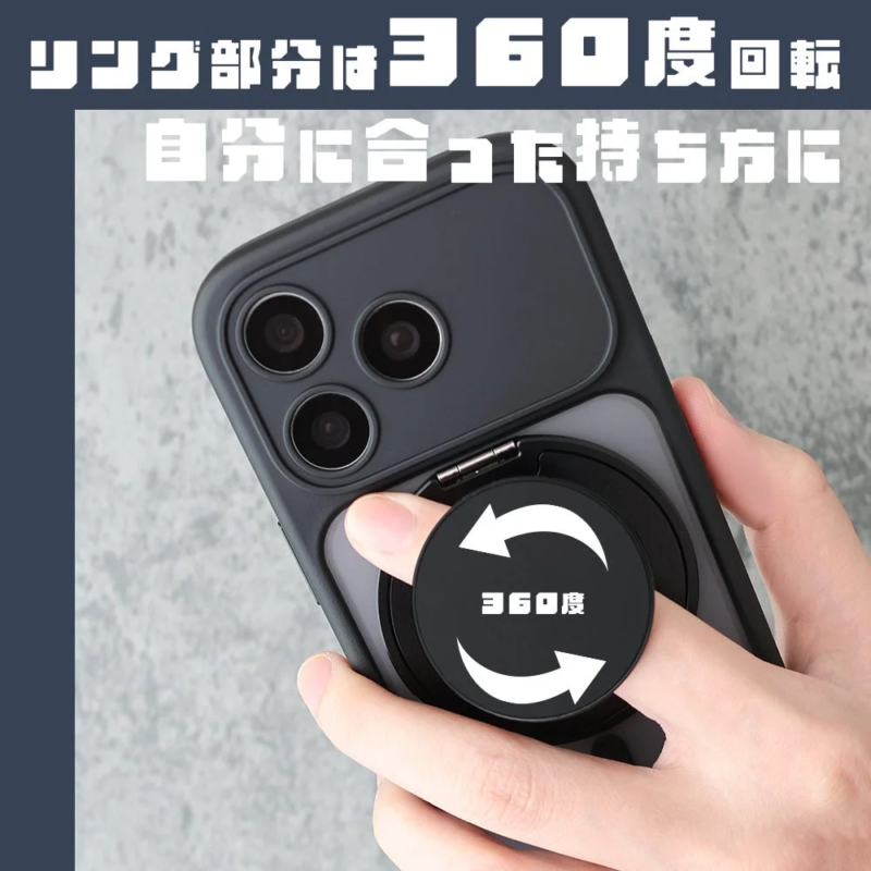 360度回転するリング