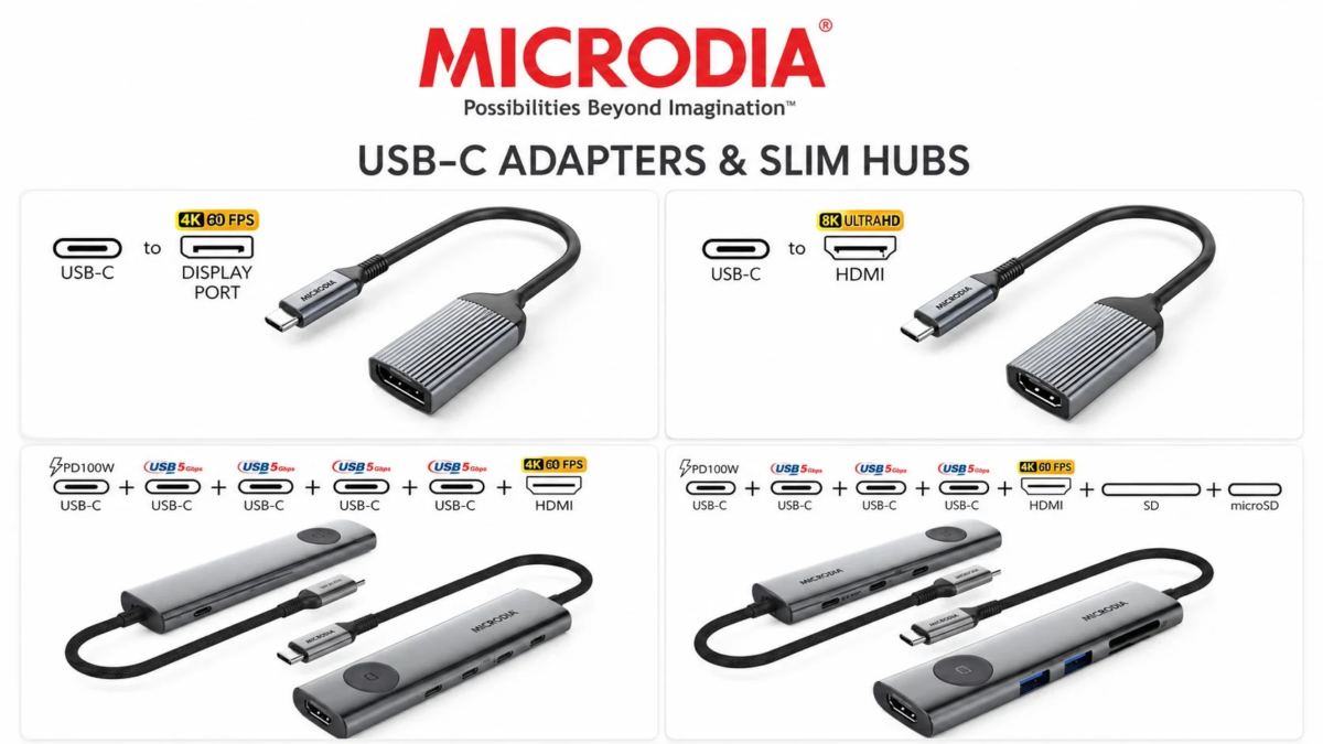 USB-Cアダプターとスリムハブの製品ラインナップ