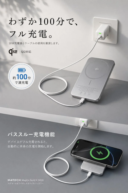 本体高速充電