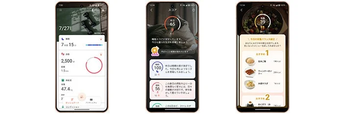 健康管理アプリの画面イメージ