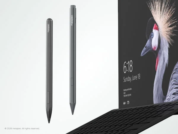 スタイラスペン、デジタルペン、metapen、タブレット、ラップトップ、ロック画面、電子機器、文房具、筆記具、鳥、クラウンクレーン