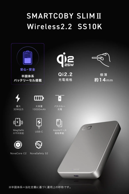 SMARTCOBY SLIM II Wireless2.2 SS10K 製品仕様
