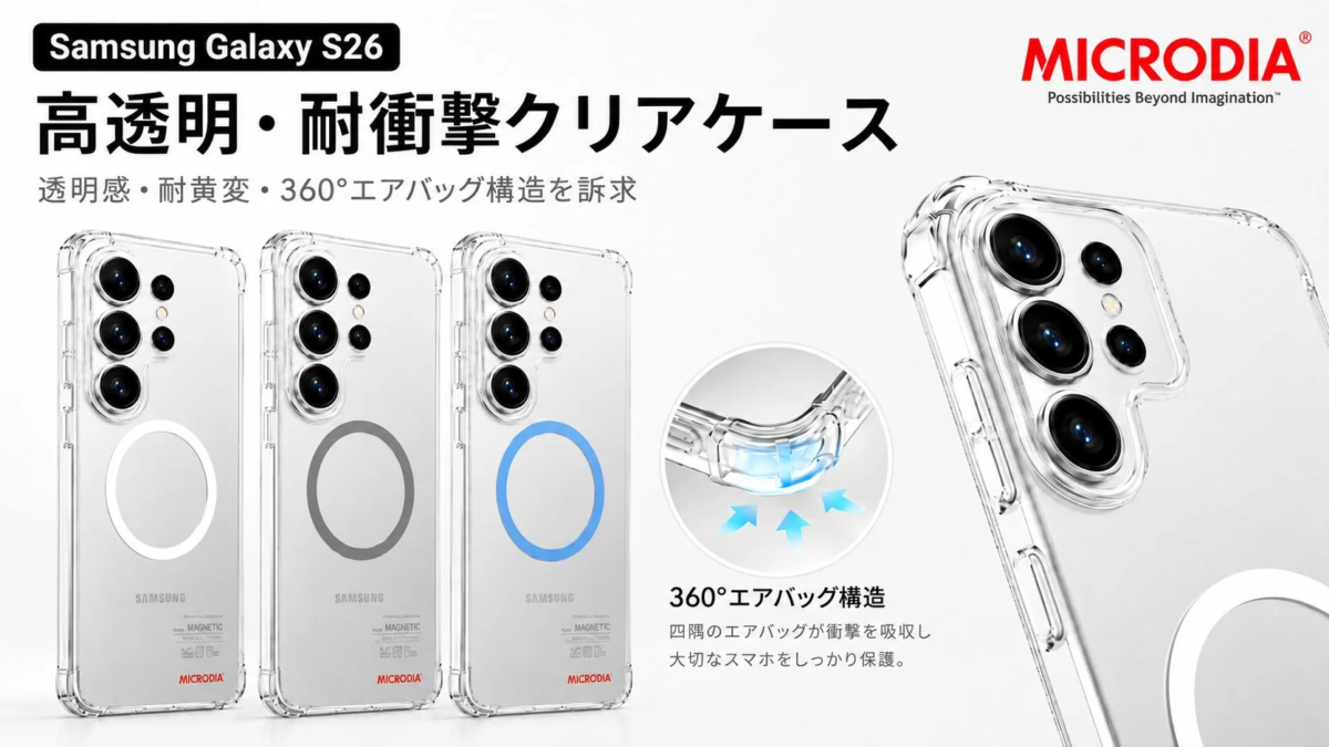高透明・耐衝撃クリアケース
