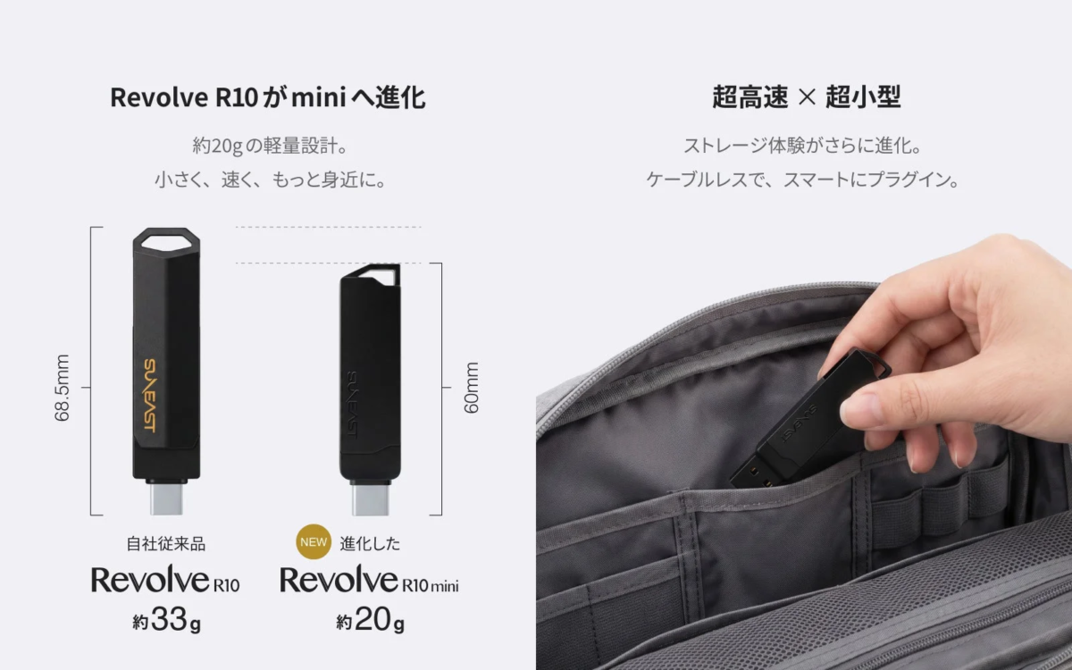 Revolve R10 と Revolve R10 mini の比較