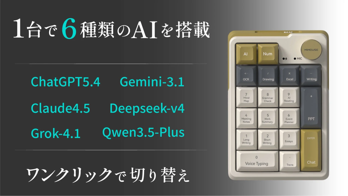 6種類のAIを搭載したキーボード
