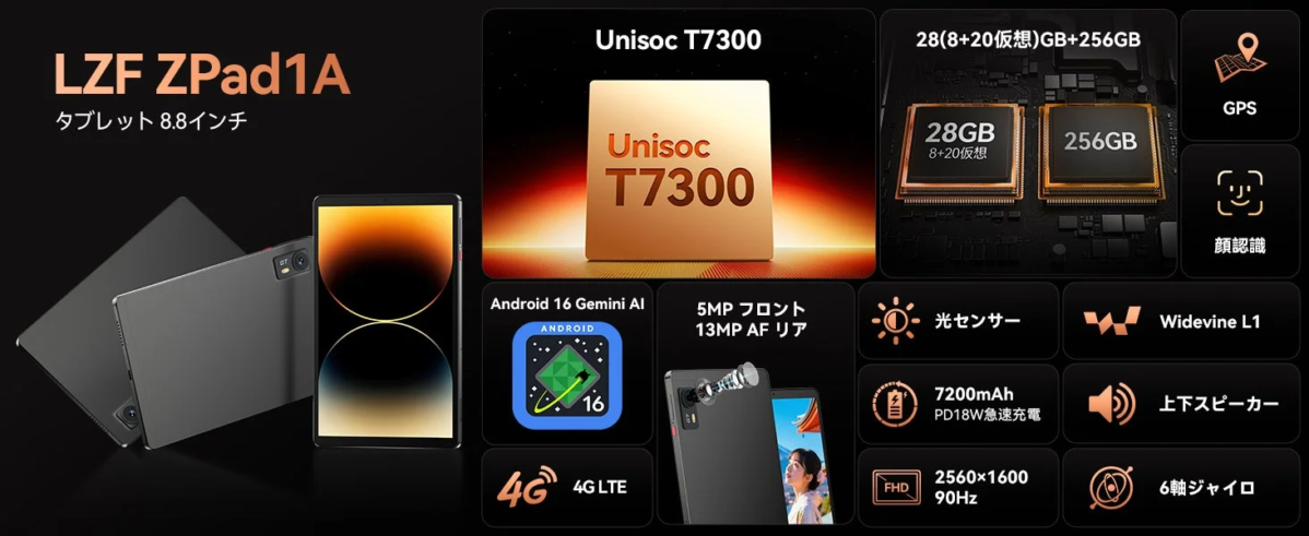 LZF ZPad1A タブレットの製品概要