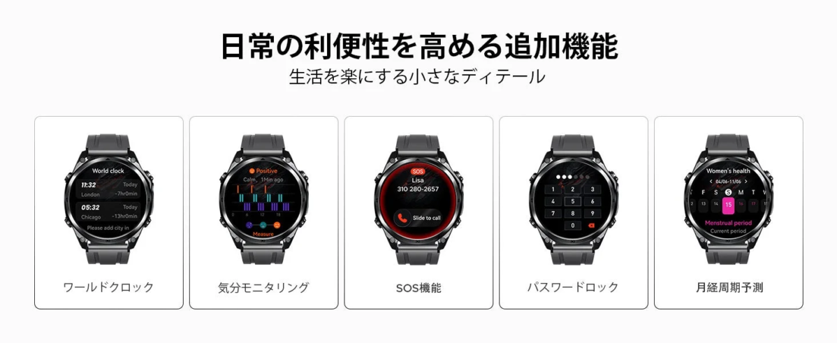 SOS機能とAI音声アシスタント