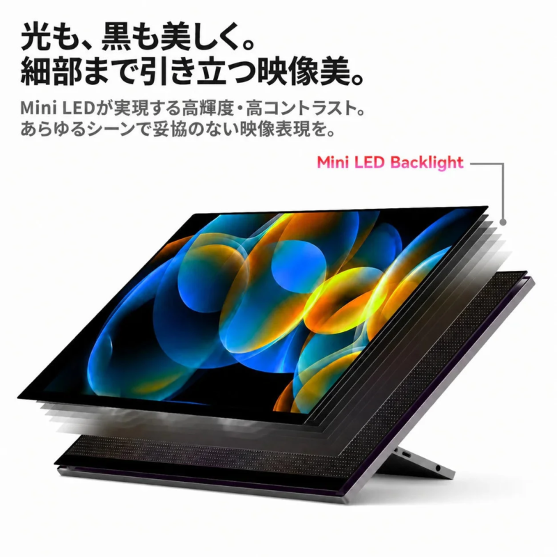 Mini LEDバックライト技術を解説する画像