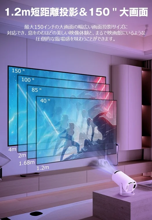 リビングでの大画面観戦