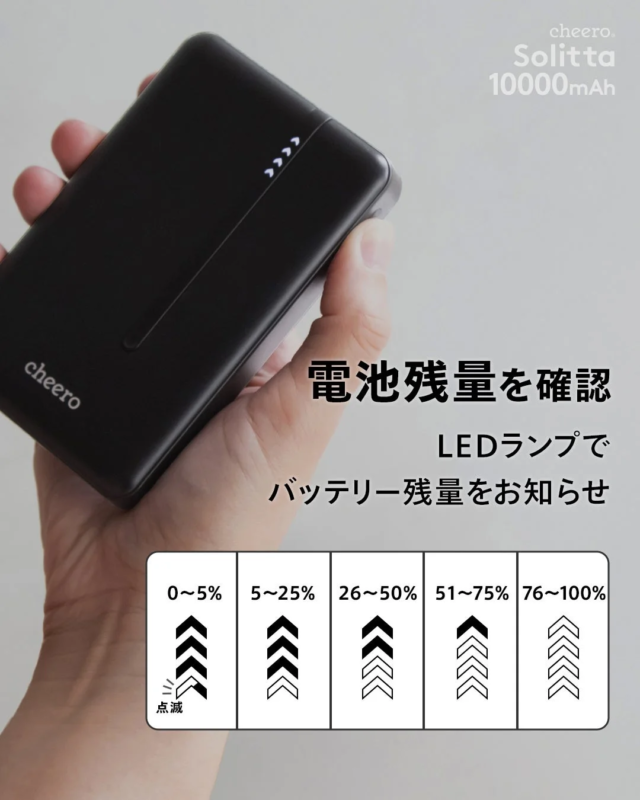電池残量確認LEDランプ
