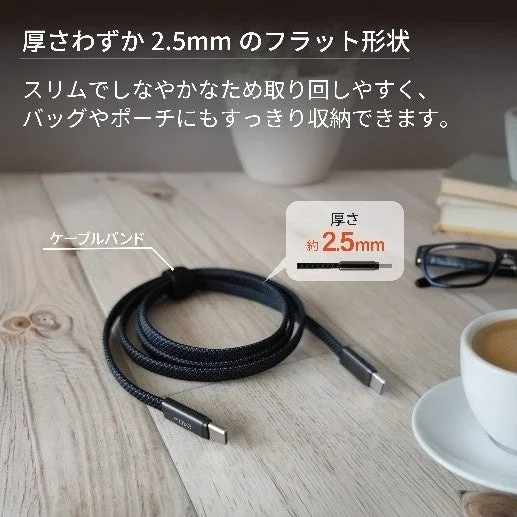 厚さわずか2.5mmのフラット形状