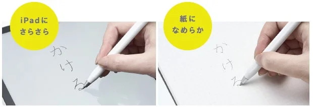 iPadにさらさら 紙になめらか かける