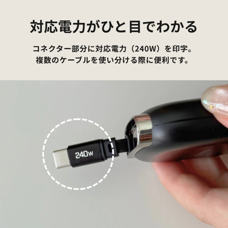 対応電力がひと目でわかる